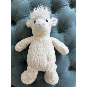 Manhattan Toy Llama Lou Ribbed Plush Cream Stuffy Lovey